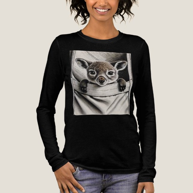 Cute Baby Joey Design T Shirt (Framsida)