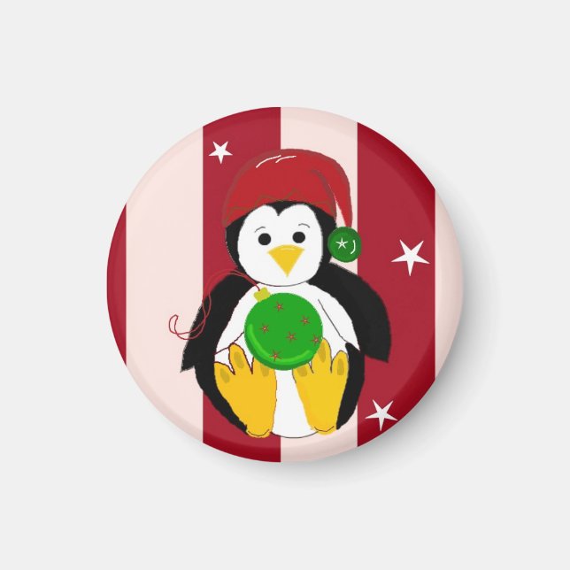 Cute Baby, julpenguin Magnet (Framsidan)