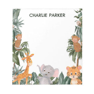 Cute Baby Jungle Animals Anteckningsblock