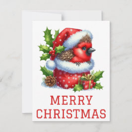 Cute Baby-kardinaljulkort Julkort