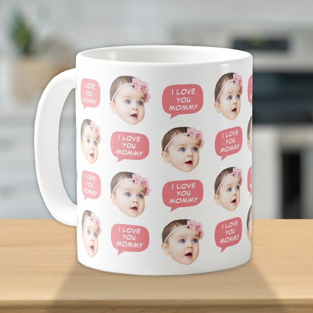 Cute Baby Kids Ansikte-foto för Mamma Kaffemugg (Skapare uppladdad)