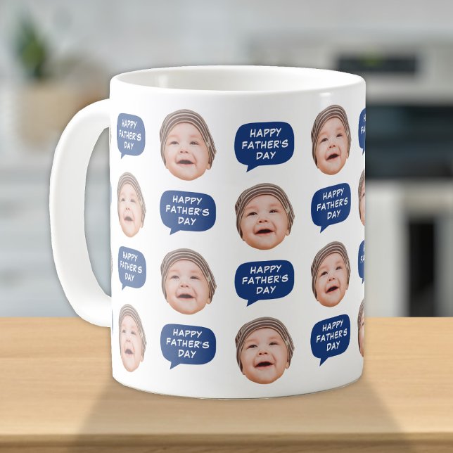 Cute Baby Kids Ansikte-foto för Pappa Kaffemugg (Skapare uppladdad)