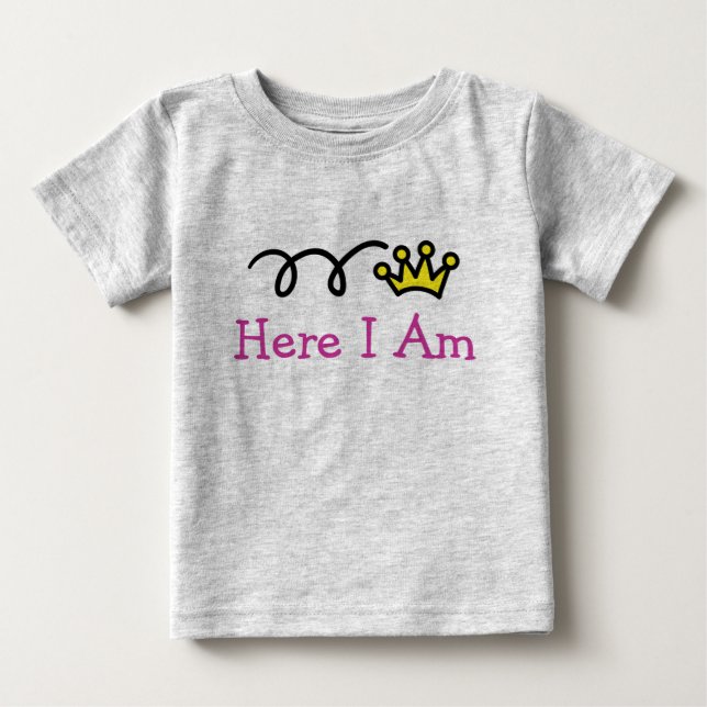 Cute baby-kläder med rolig text | ANPASSADE Tee (Framsida)