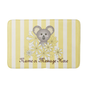 Cute Baby Koala Animal Gult Nursery Barn Badrumsmatta