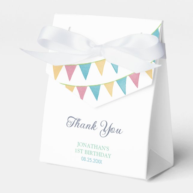 Cute Baby Koala Balloon Party Flag Birthday Presentaskar (Framsidan Sidan)