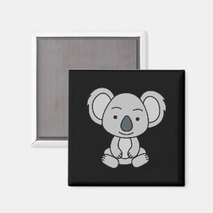 Cute Baby Koala med en sjömil Sitta ned Magnet
