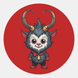 Cute Baby Krampus Runt Klistermärke