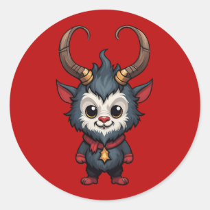 Cute Baby Krampus Runt Klistermärke