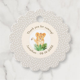 Cute Baby Lejon Jungle Doted Tack Birthday Gåvor Etiketter