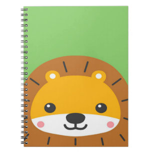 Cute Baby Lejon   Tecknad Artwork Anteckningsbok