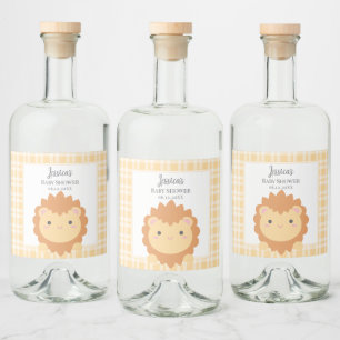 Cute Baby Lejona Unge Kön Neutral babystötare Spritflaskor Etikett