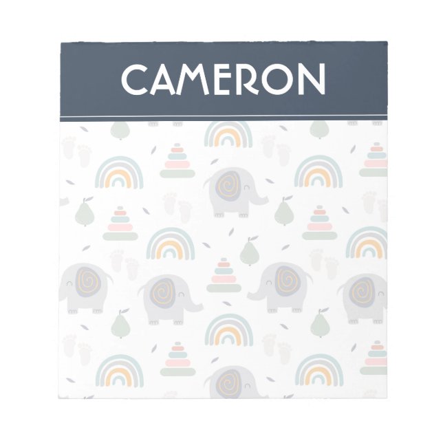 Cute Baby Leksak Mönster Anteckningsblock (Framsida)