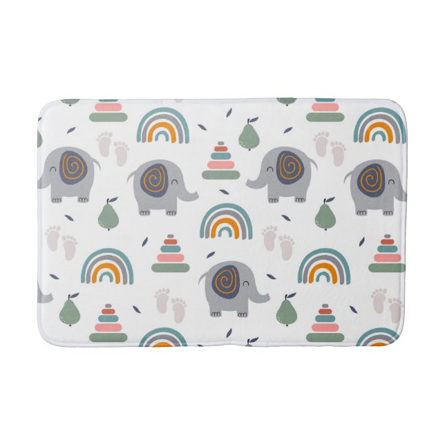 Cute Baby Leksak Mönster Badrumsmatta (Framsidan)