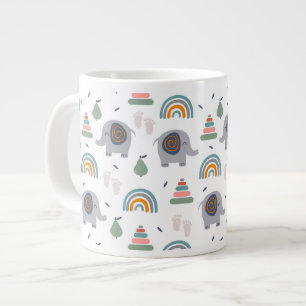 Cute Baby Leksak Mönster Jumbo Mugg