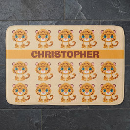 Cute Baby Leopard Safari Animal Kids Badrumsmatta