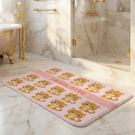 Cute Baby Leopard Safari Animal Kids Badrumsmatta