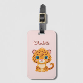 Cute Baby Leopard Safari Animal Kids Bagagebricka