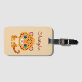 Cute Baby Leopard Safari Animal Kids Bagagebricka