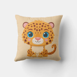 Cute Baby Leopard Safari Animal Kids Kudde