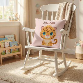 Cute Baby Leopard Safari Animal Kids Kudde