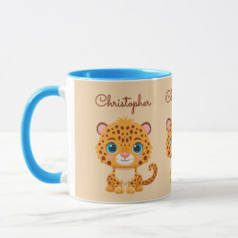 Cute Baby Leopard Safari Animal Kids Mugg