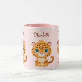 Cute Baby Leopard Safari Animal Kids Mugg