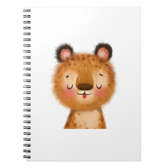 Cute baby leopard Spiral fotopatbok Anteckningsbok (Framsidan)