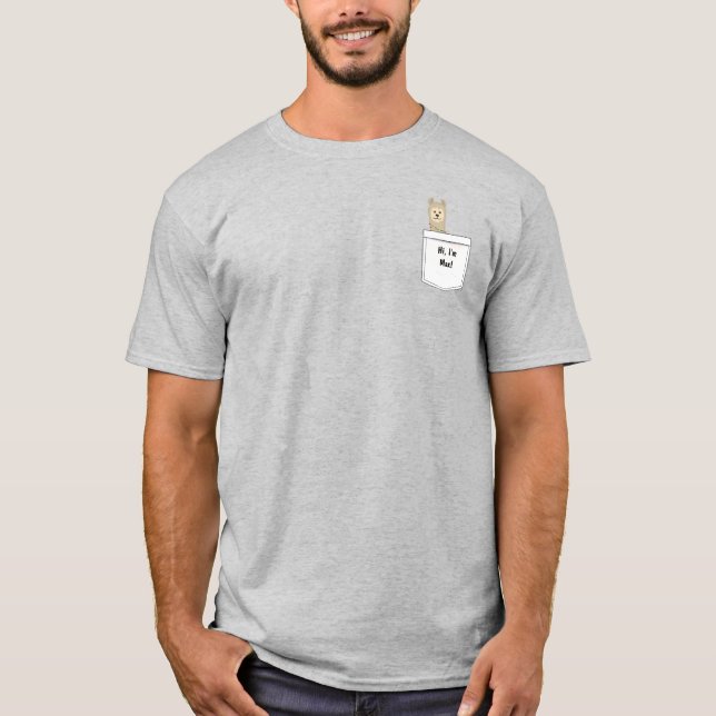 Cute baby Llama i fickan med namn! T Shirt (Framsida)