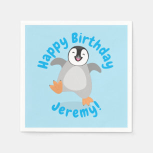 Cute baby lycklig kejsare Pingguin tecknad Pappersservett