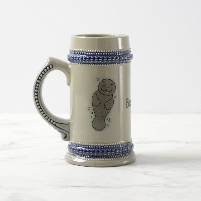 Cute baby-manat med illustration av bubblor sejdel (Vänster)