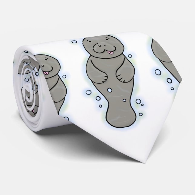 Cute baby-manat med illustration av bubblor slips (Rullad)