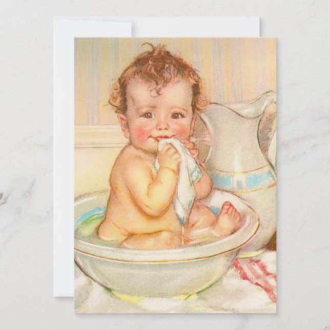 Cute Baby med bath (Framsida)