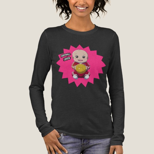 Cute baby med fotbollsspelarutrustning t shirt (Framsida)