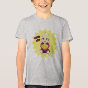 Cute baby med fotbollsspelarutrustning t shirt