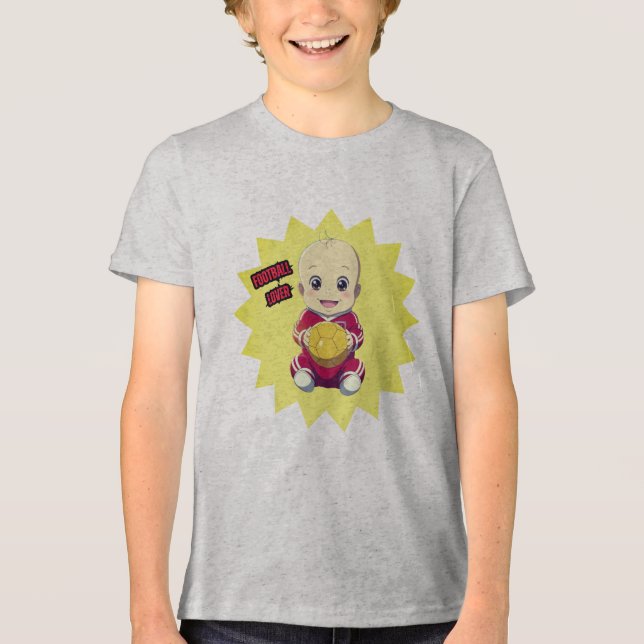 Cute baby med fotbollsspelarutrustning t shirt (Framsida)