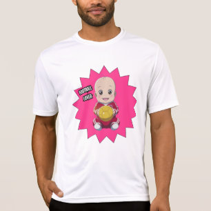 Cute baby med fotbollsspelarutrustning T-Shirt