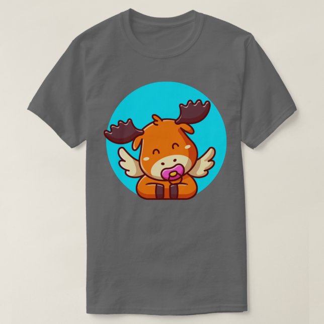 Cute Baby med Nappar Tecknad T Shirt (Design framsida)