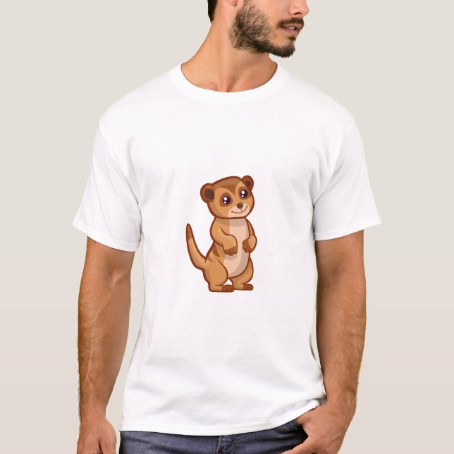 Cute Baby Meerkat T Shirt (Framsida)