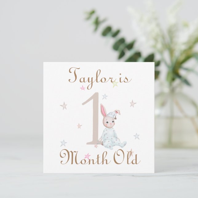 Cute Baby milstones markörer 1 och 2 månader gamla (Stående Fram)