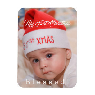 Cute Baby Min första jultomt Hat Helgdag Magnet