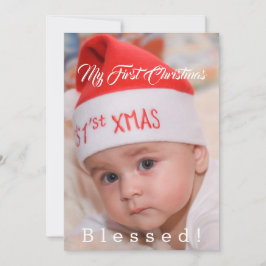 Cute Baby Min första jultomt Hat Julkort