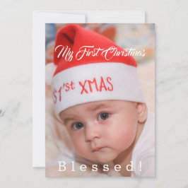 Cute Baby Min första jultomt Hat Julkort