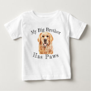 Cute baby min storebror har tassar labrador t shirt