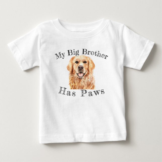 Cute baby min storebror har tassar labrador t shirt (Framsida)