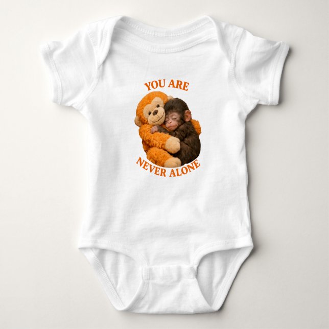 Cute Baby Monkey Punch with plush monkey - T Shirt (Framsida)