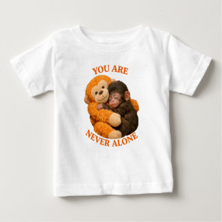 Cute Baby Monkey Punch with plush monkey -  T Shirt