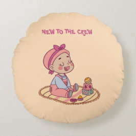 Cute Baby Motif Rund Kudde