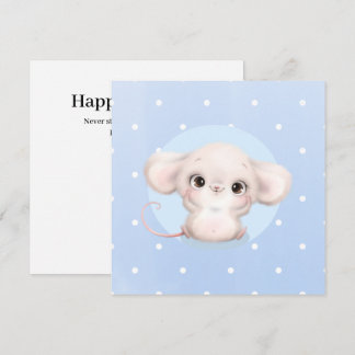 Cute baby-mus poster kort