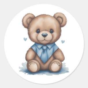 Cute Baby Nalle Runt Klistermärke