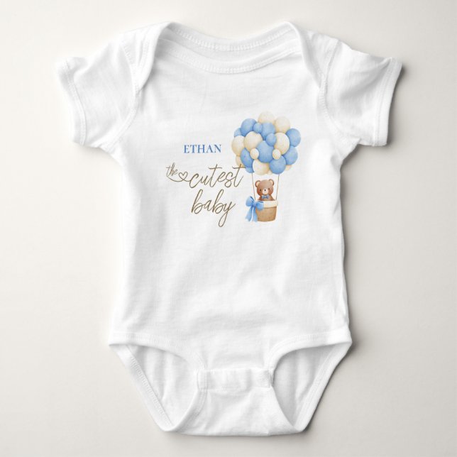 Cute baby Namn Bear on Cloud T Shirt (Framsida)